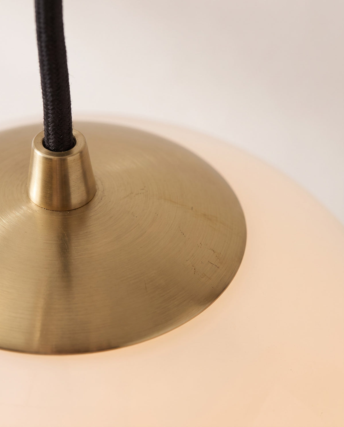 Nothoro Orb Pendant Light – 12" Opal Glass Globe, Brushed Brass, Dimmable, Dining Room & Kitchen